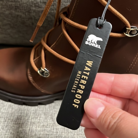 SOREL Joan Of Arctic Waterproof Wedge III Booties, HAZELNUT SIZE 8 US - Picture 8 of 10